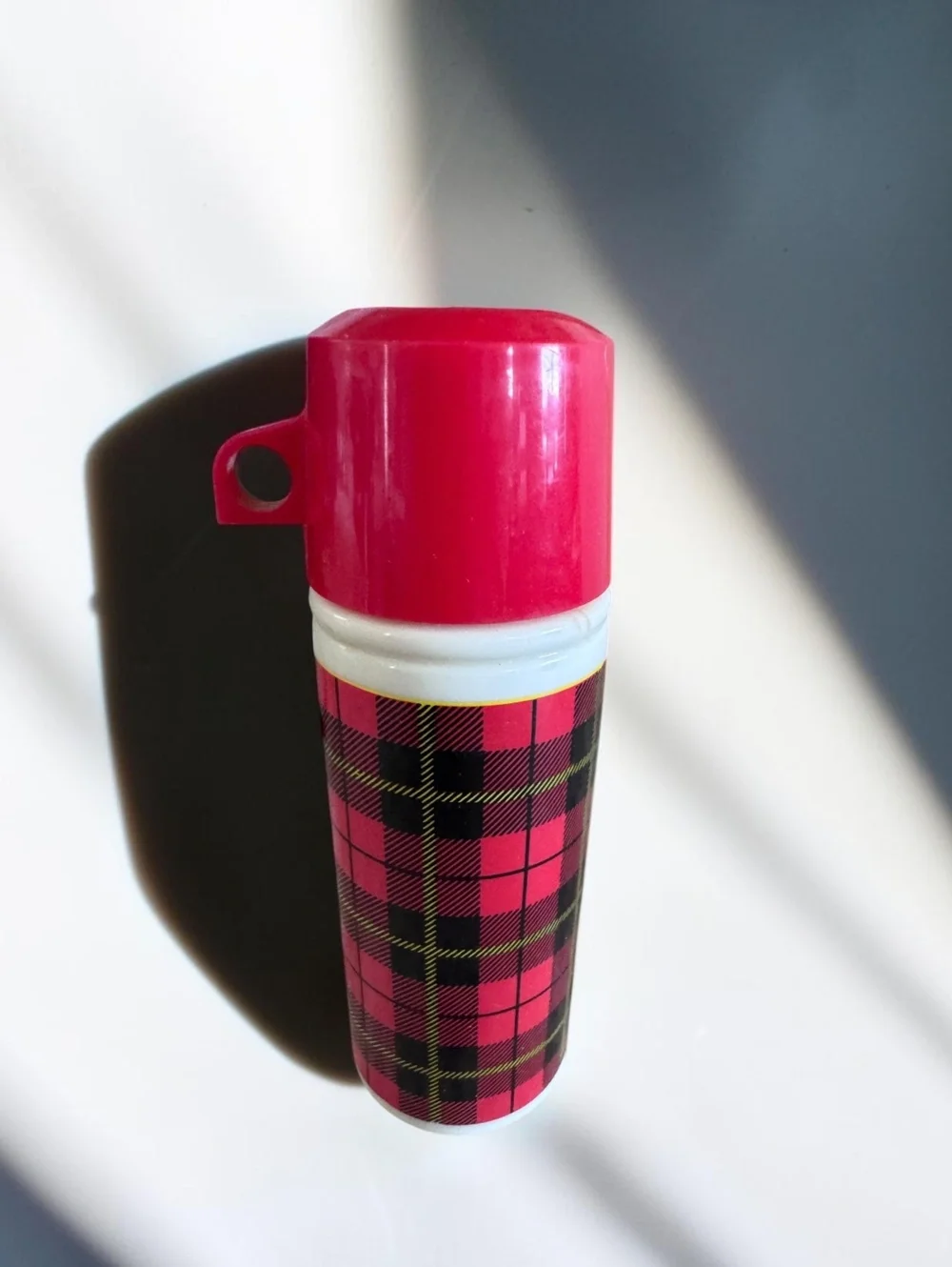 Vintage Avon Plaid Thermos Wild Country After Shave Decanter 3 oz With Box